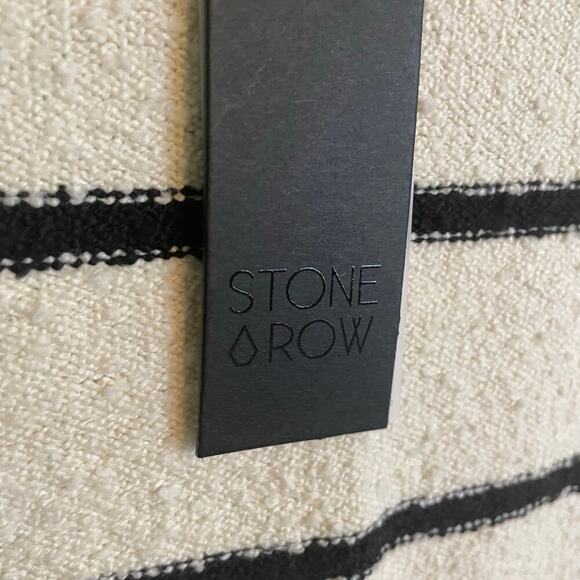 NWT Stone Row Cream & Black Striped Sweater Dress Long Sleeve Size Small - Picture 5 of 9